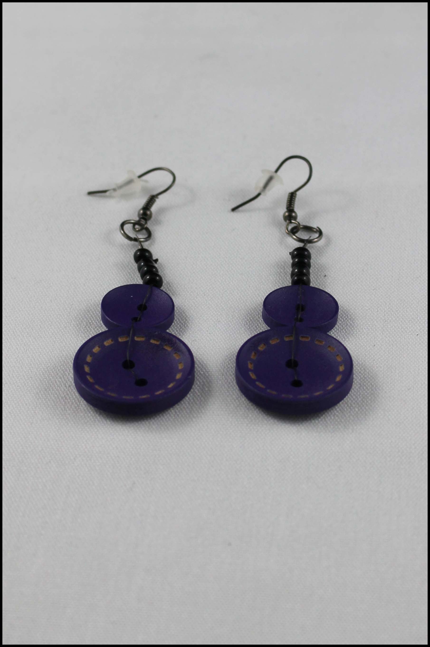Whimsical Button Drop Earrings