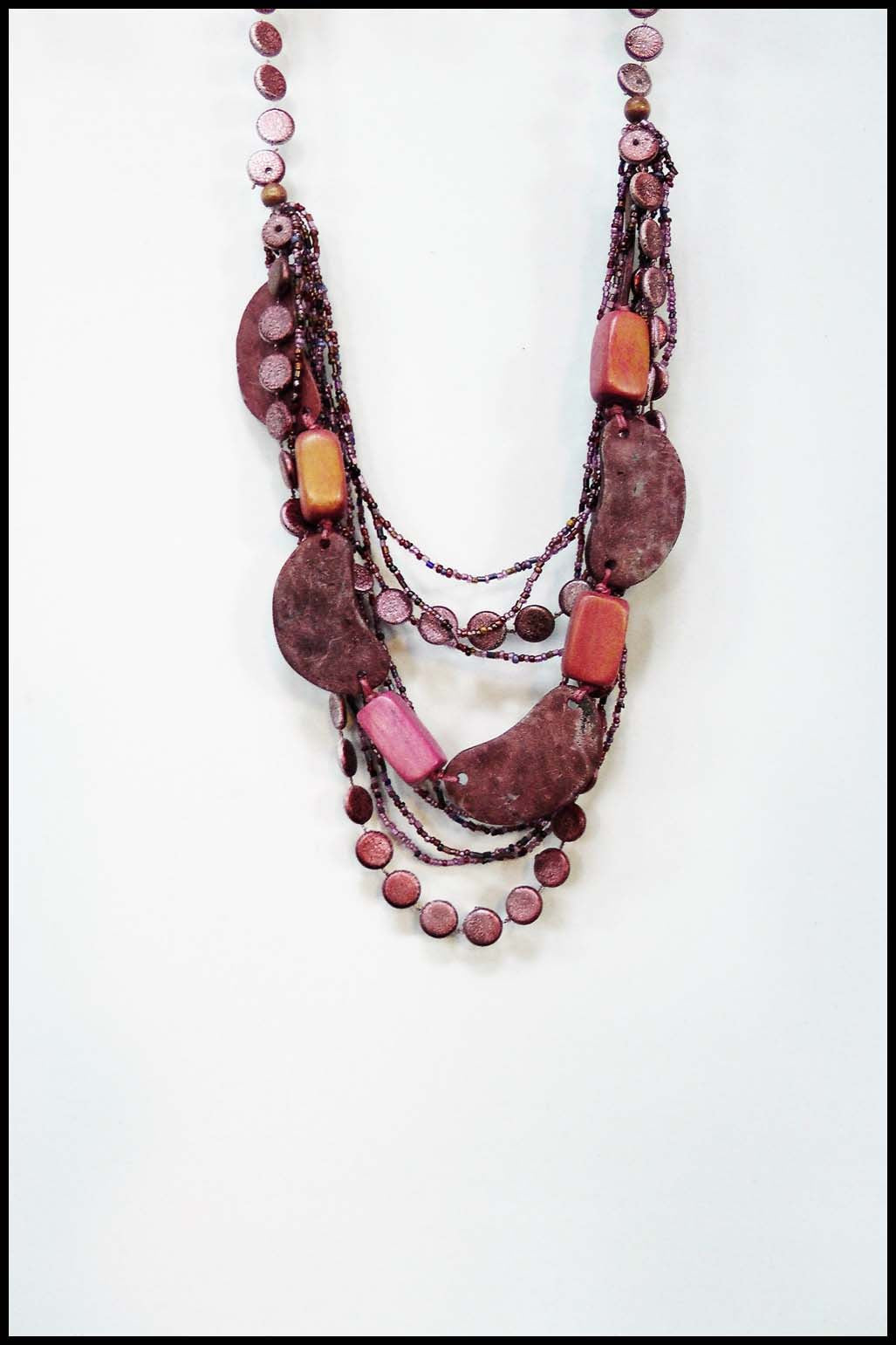 Layered Pink Bohemian Necklace