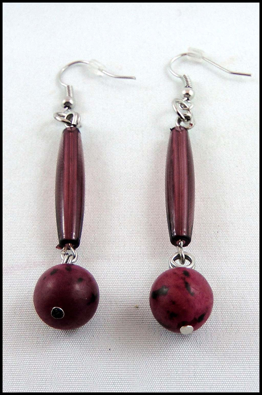 Long Beaded Drop Earrings