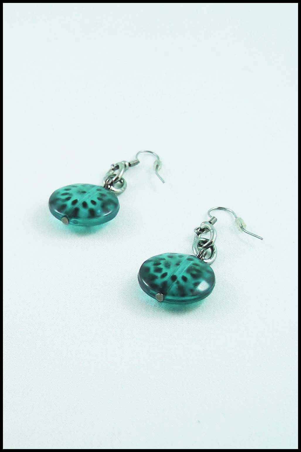 Semi-transparent Bead Drop Earrings