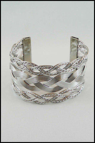 Braided Metal Cuff Bracelet