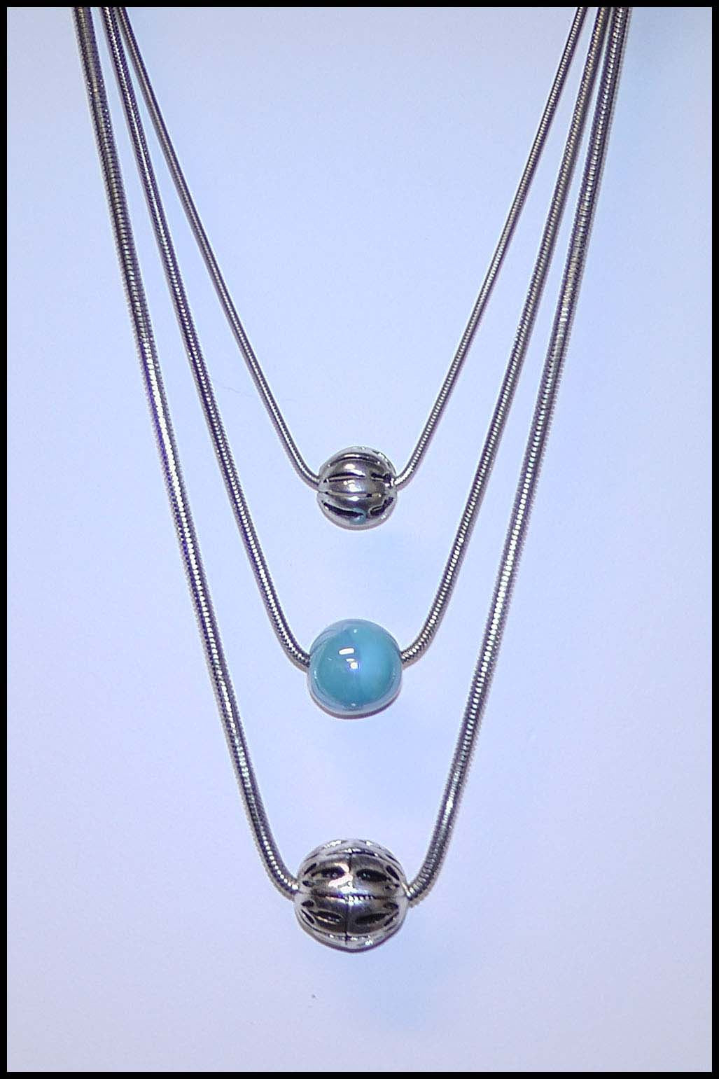 Tiered Triple Pendant Necklace