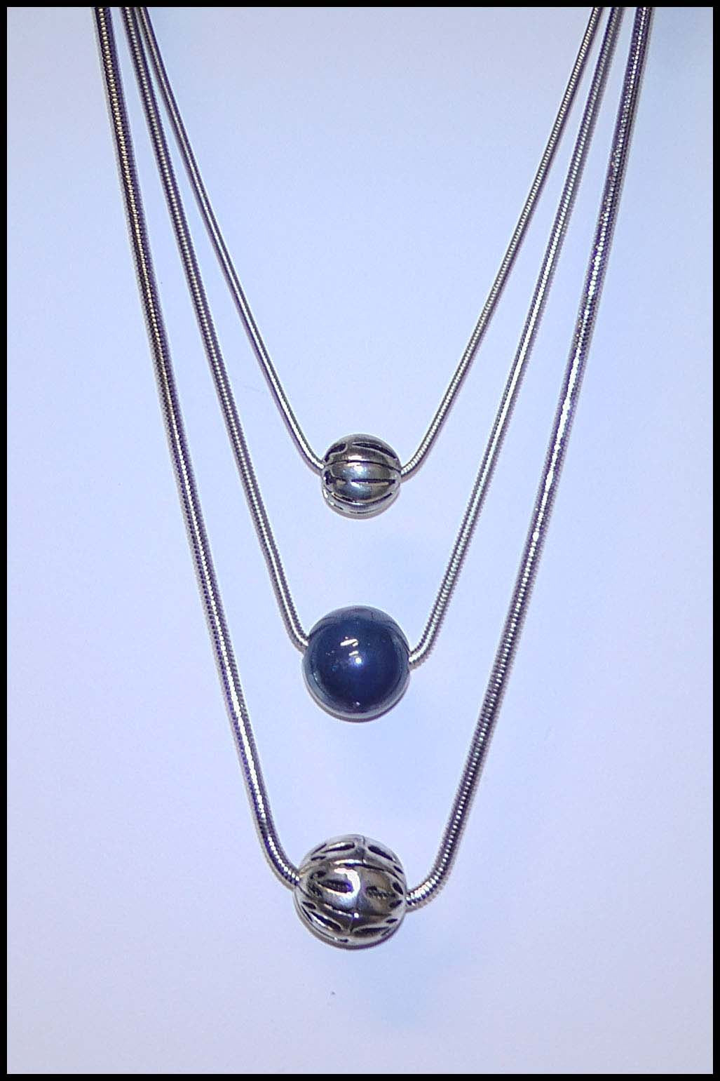 Tiered Triple Pendant Necklace