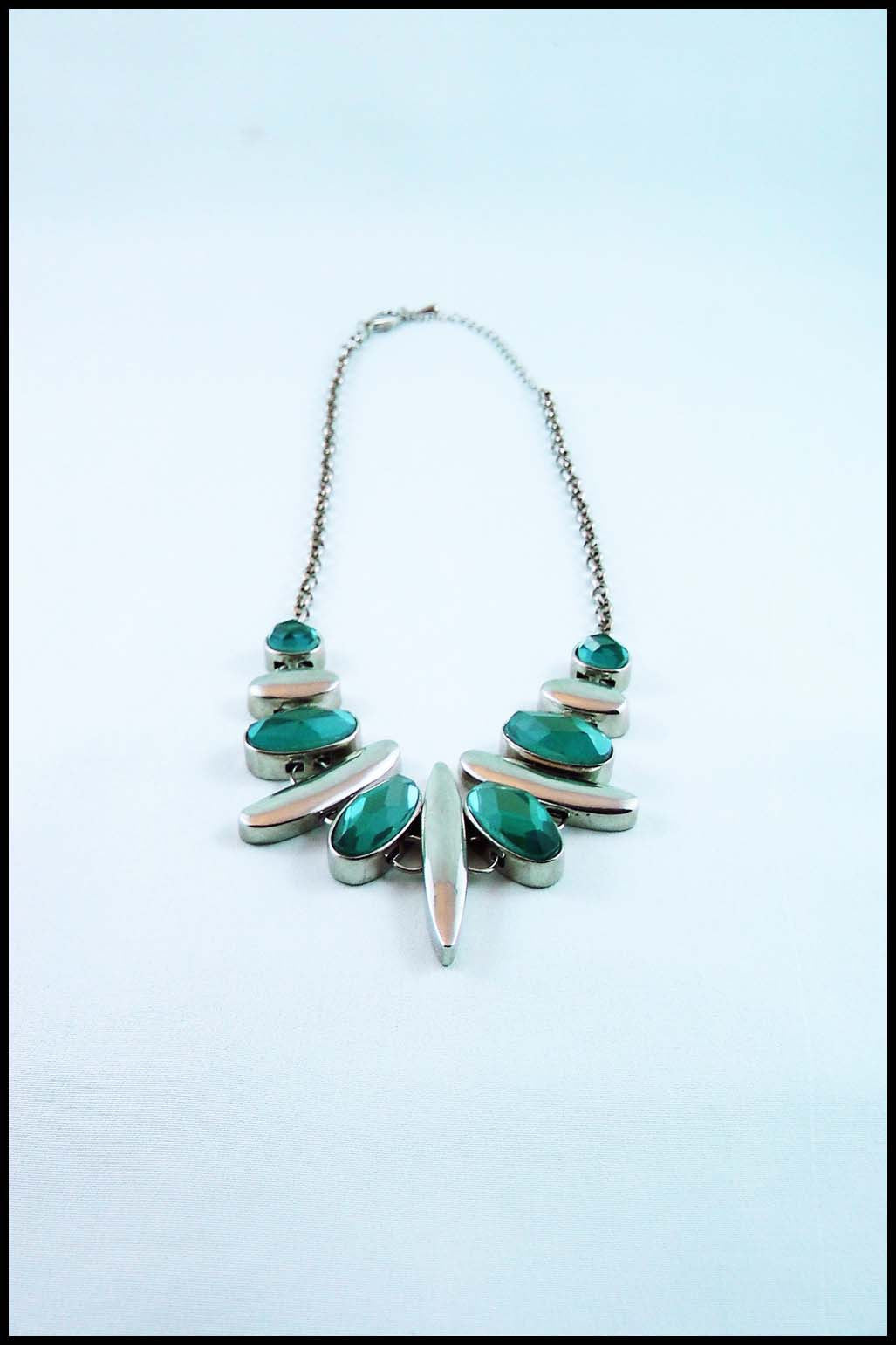 Beveled Faux Stone Necklace