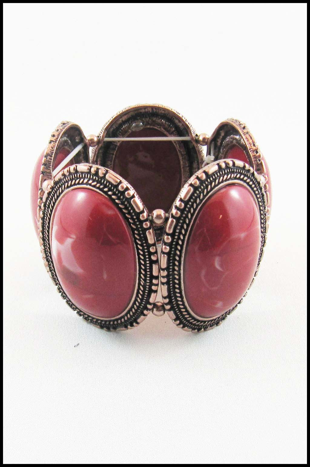 Vintage Faux Stone Stretch Bracelet