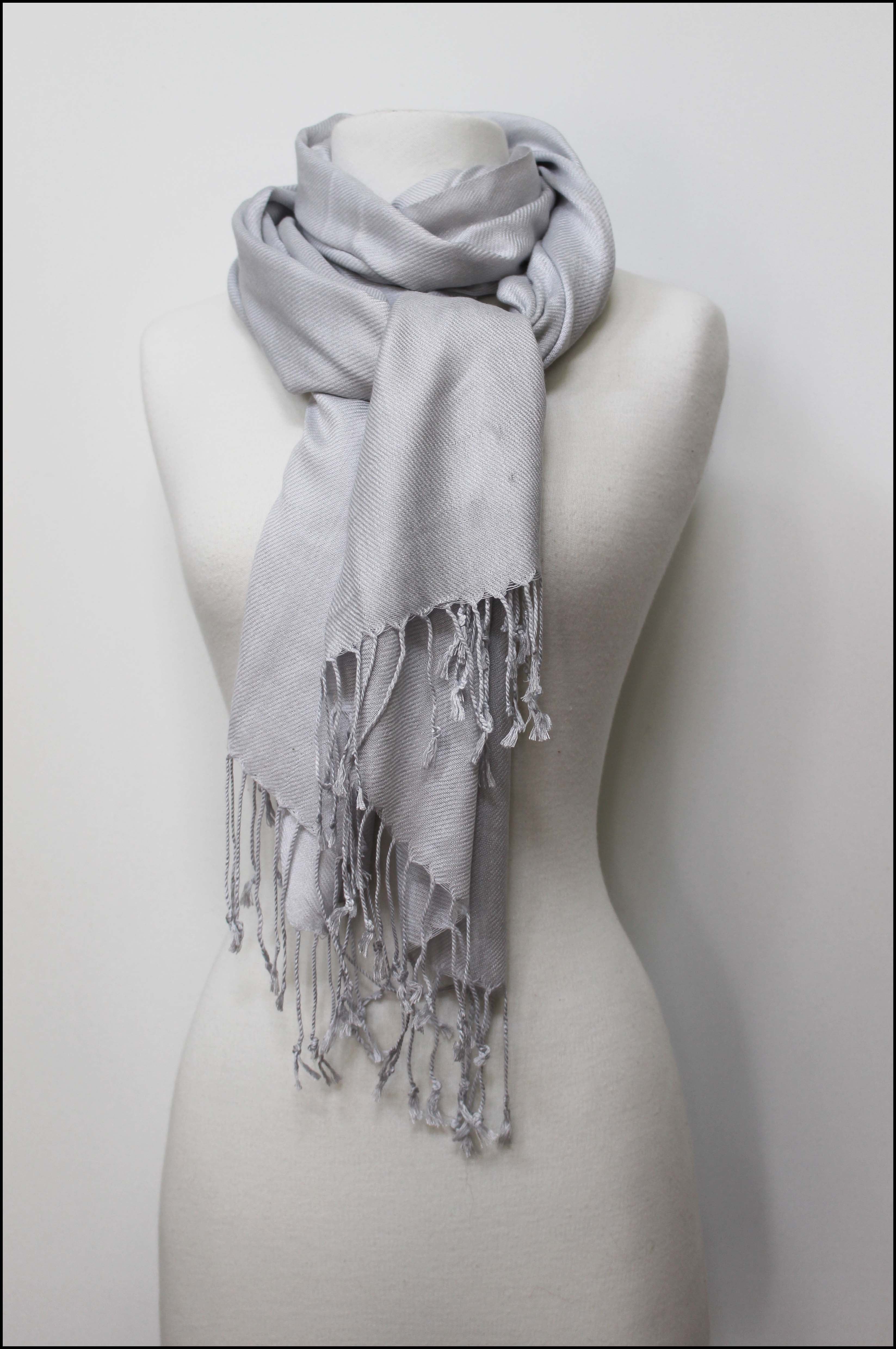 Pashmina Scarf with Fringed Edge
