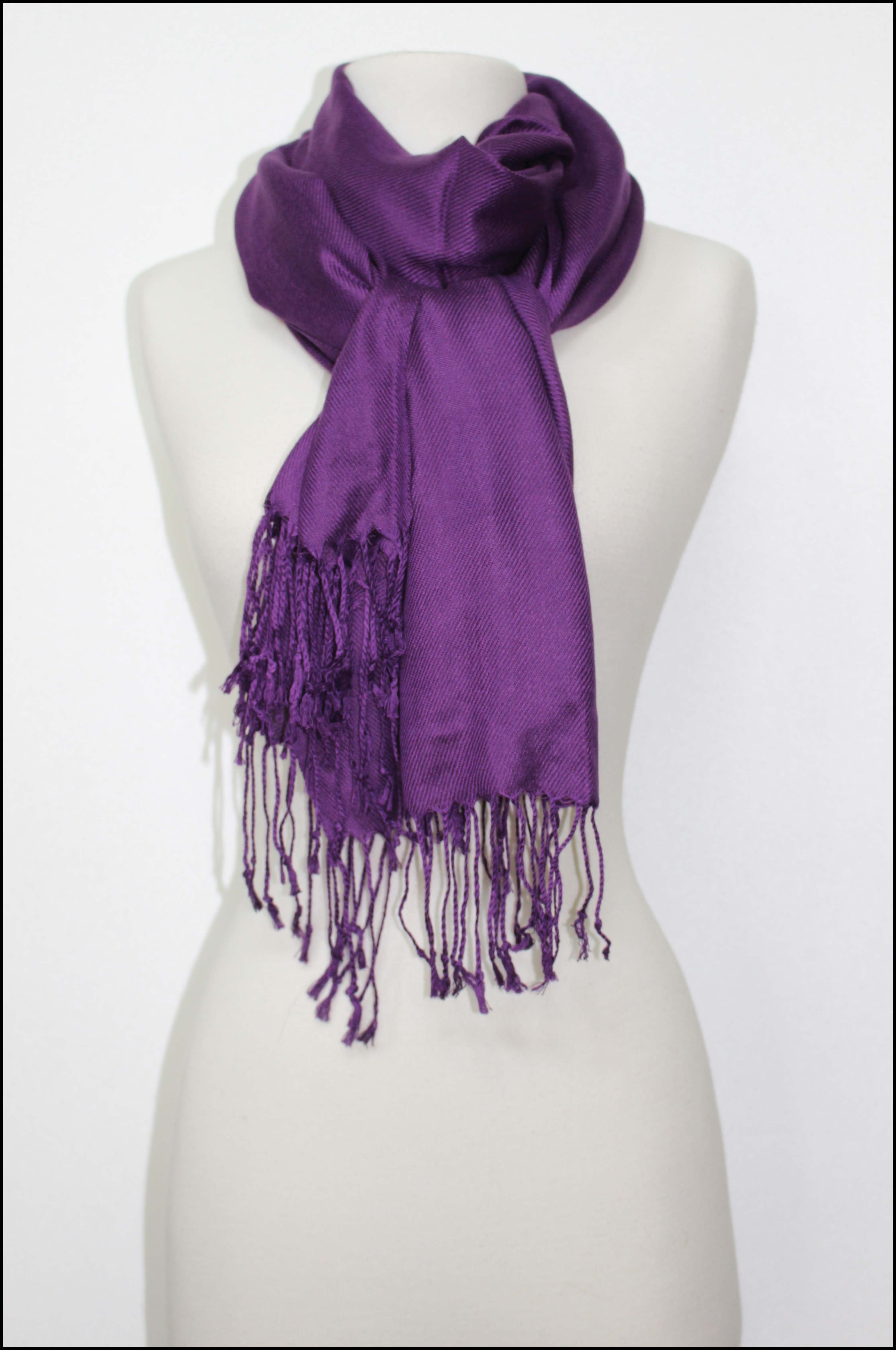 Pashmina Scarf with Fringed Edge