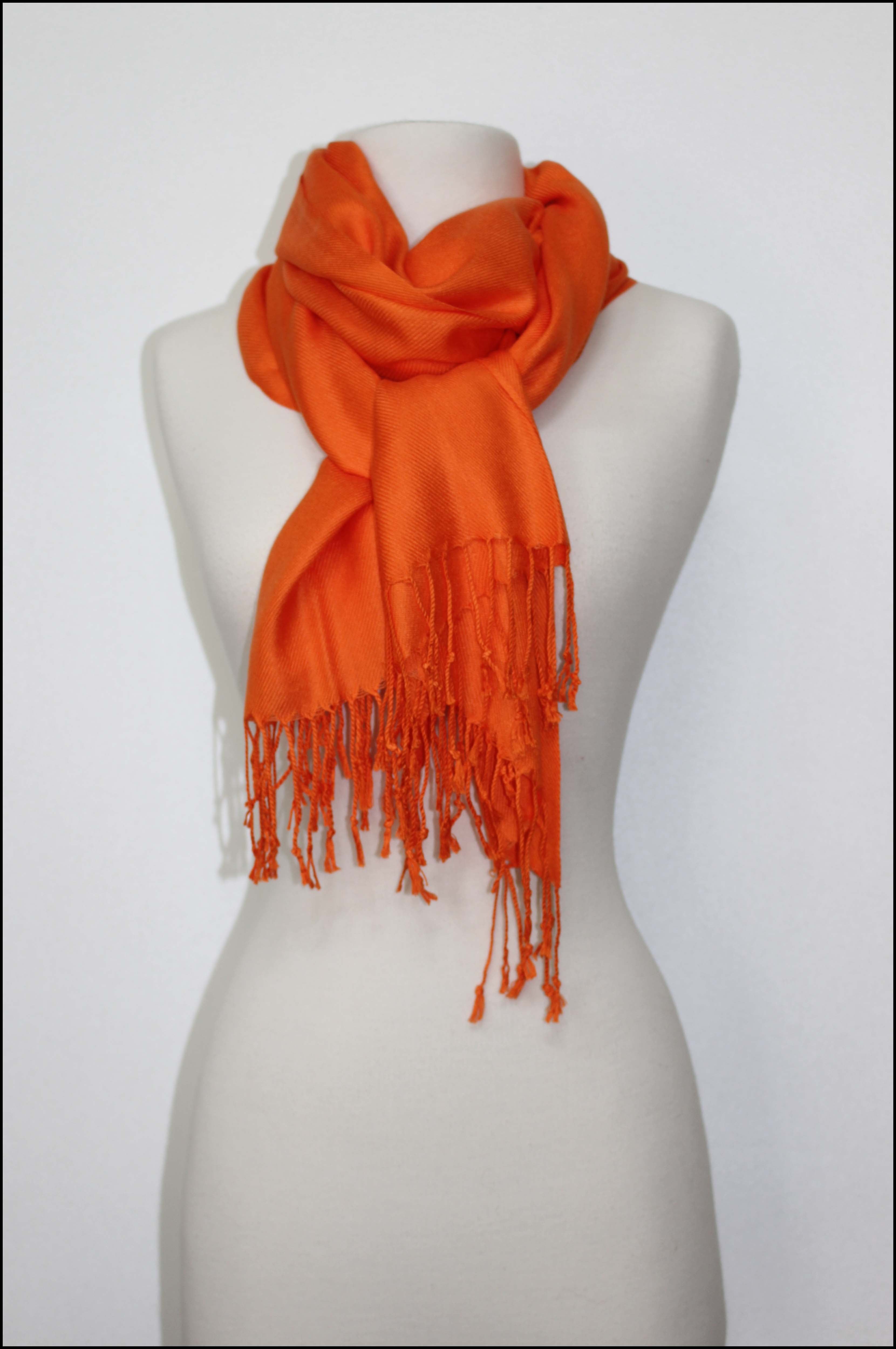 Pashmina Scarf with Fringed Edge