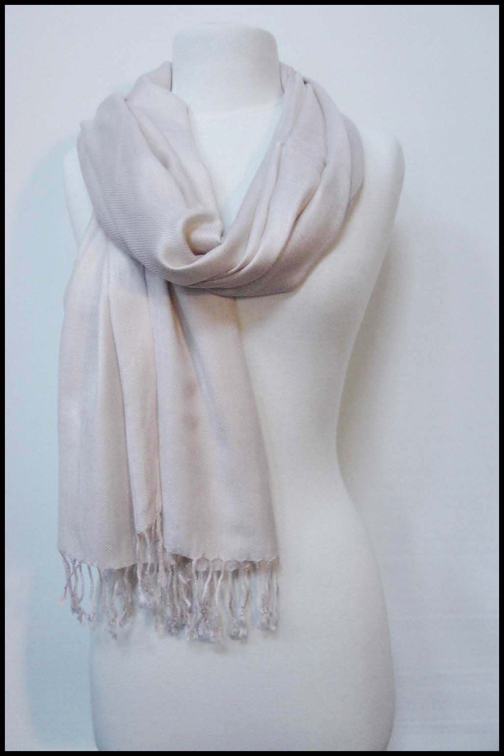 Pashmina Scarf with Fringed Edge