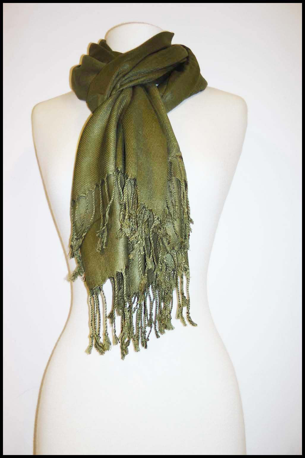 Pashmina Scarf with Fringed Edge