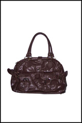 Buckled Handbag with Large Front Pockets and Stud Detailing