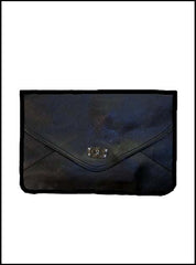 Large Envelope Clutch with Silver Clasp