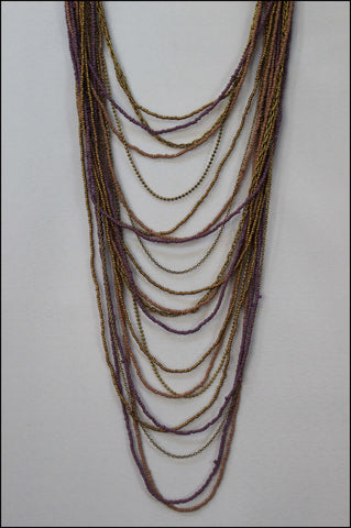 Layered Mixed Bead Necklace