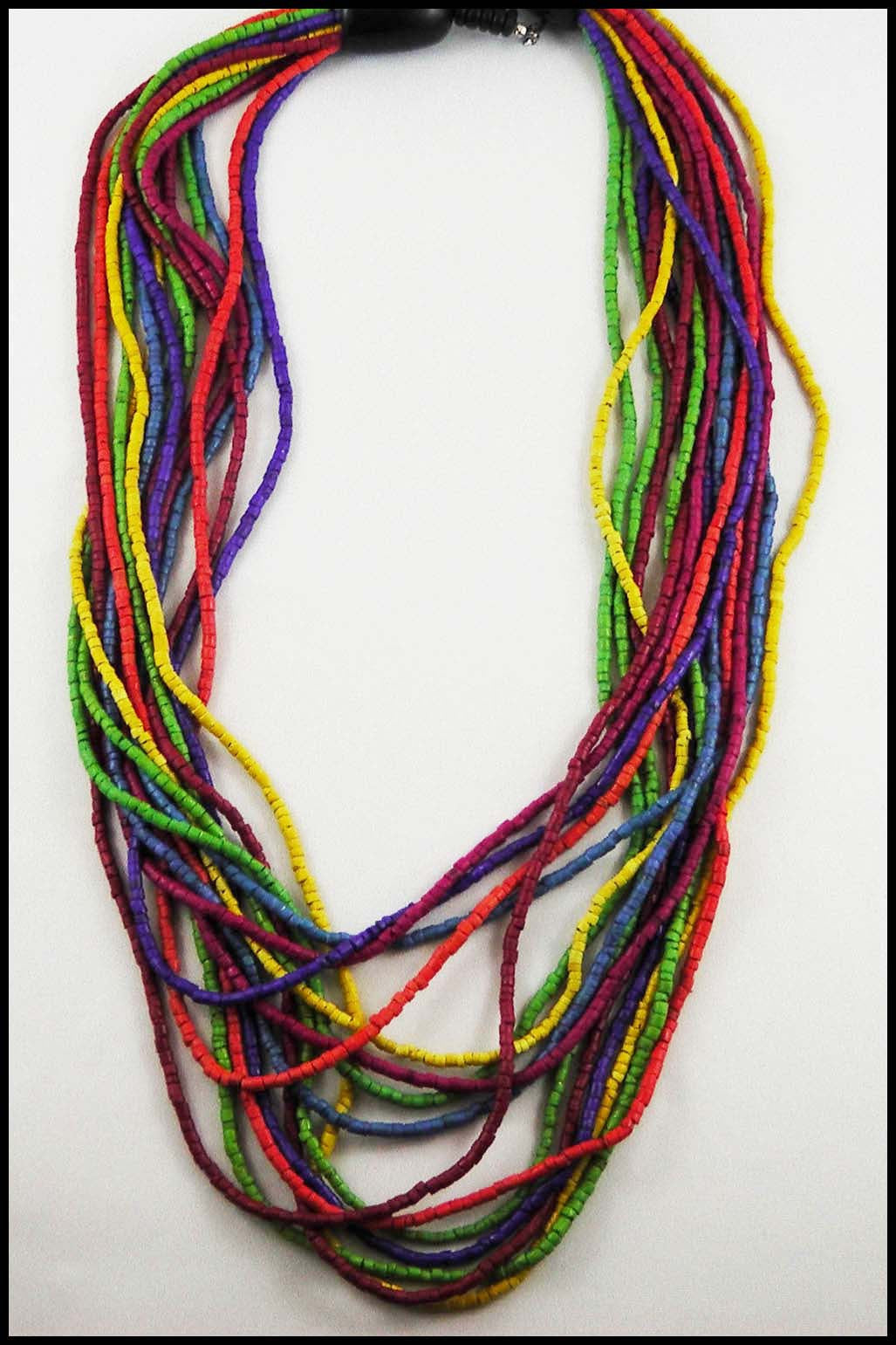 Layered Wood Bead Necklace