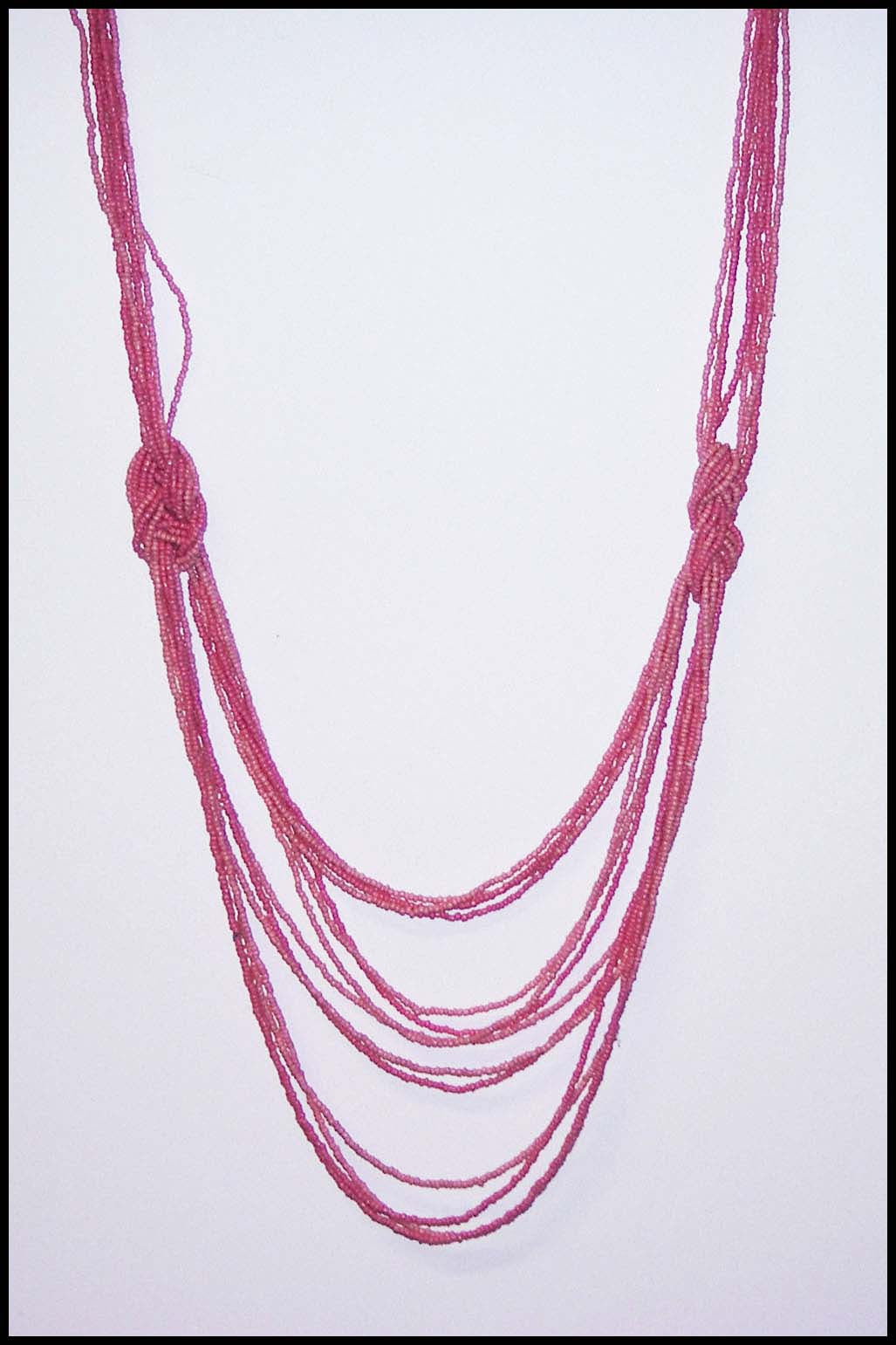 Multi-strand Bead Knotted Necklace