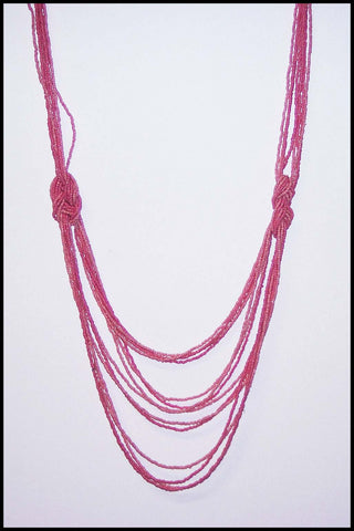 Multi-strand Bead Knotted Necklace
