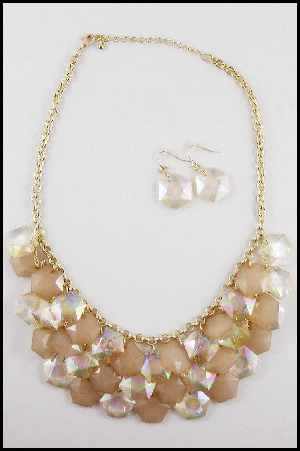Iridescent Choker and Earring Set