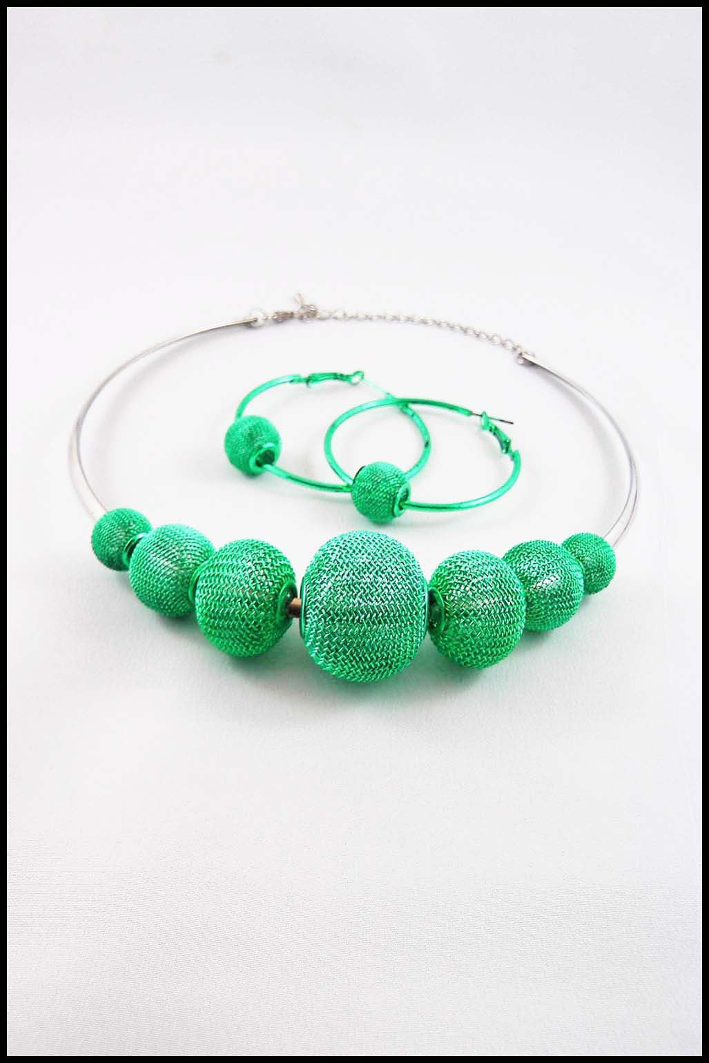 Mesh Necklace and Earring Set