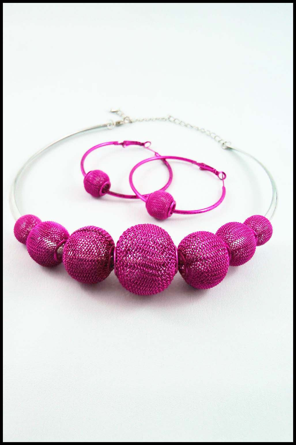 Mesh Necklace and Earring Set