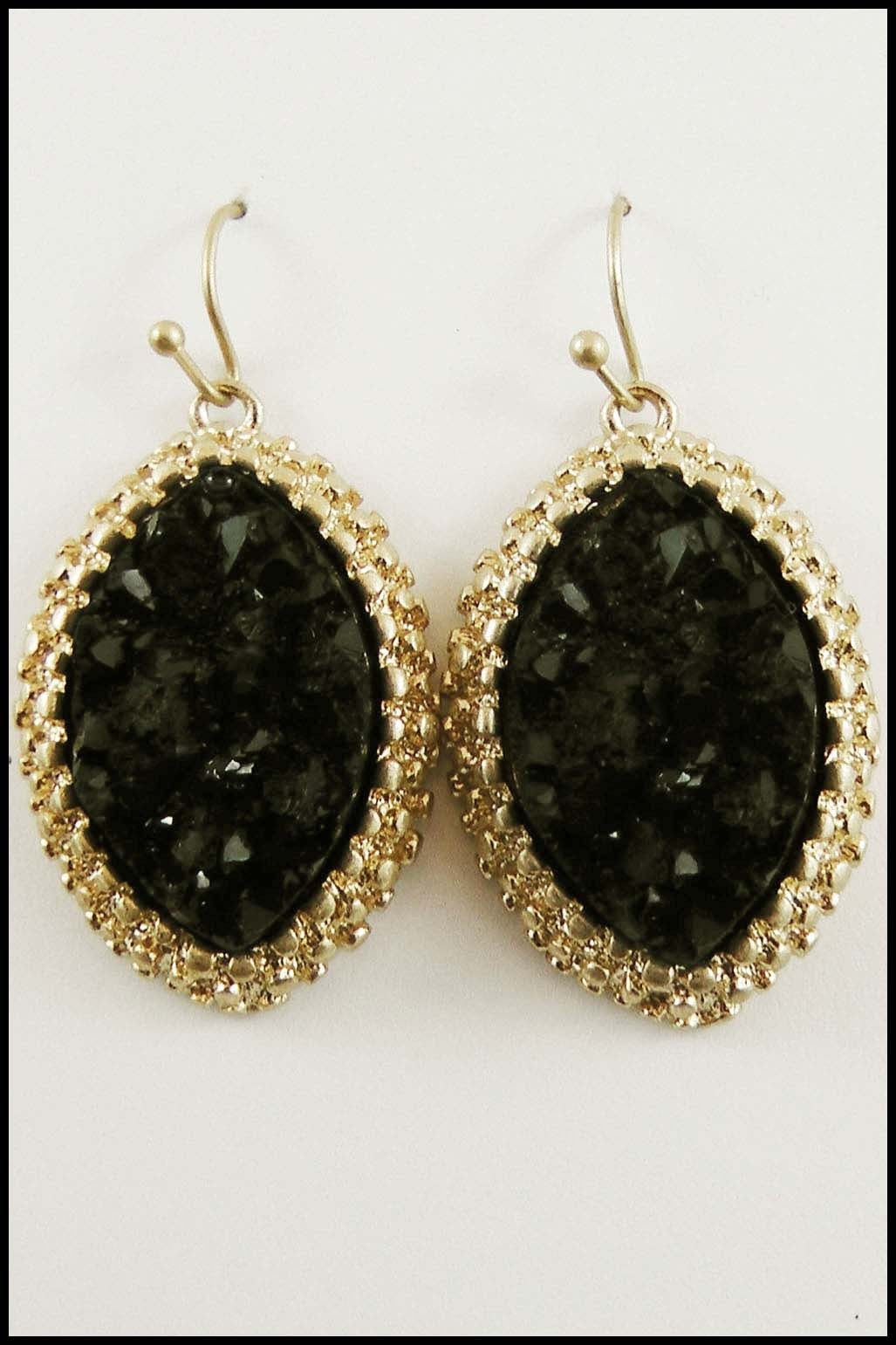 Jagged Stone Necklace and Earring Set