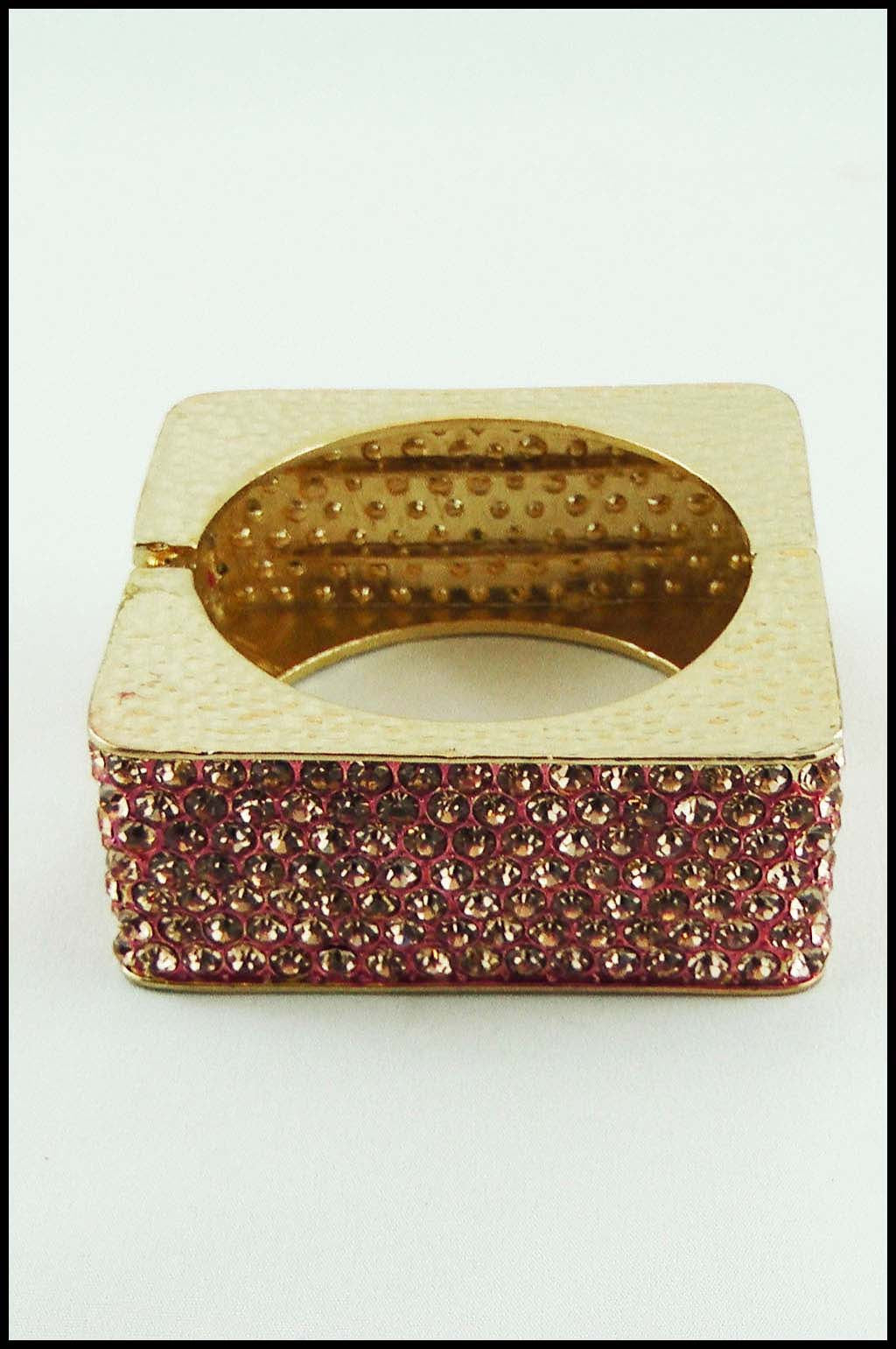 Square Rhinestone Cuff