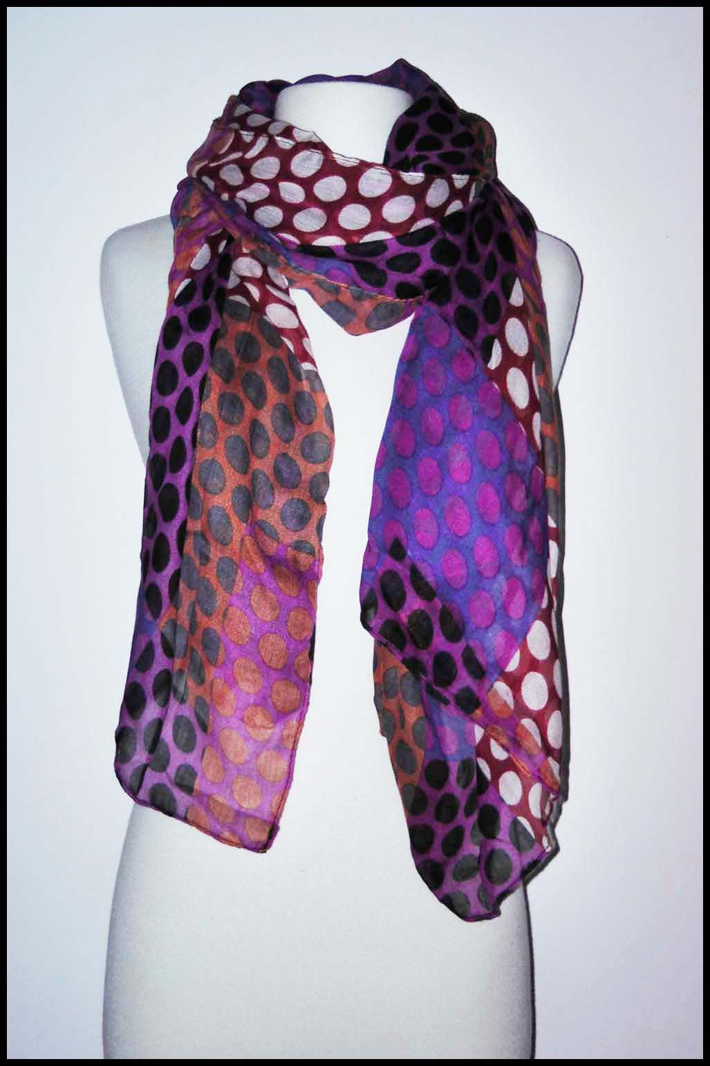 Geometric Polka Dot Print Scarf