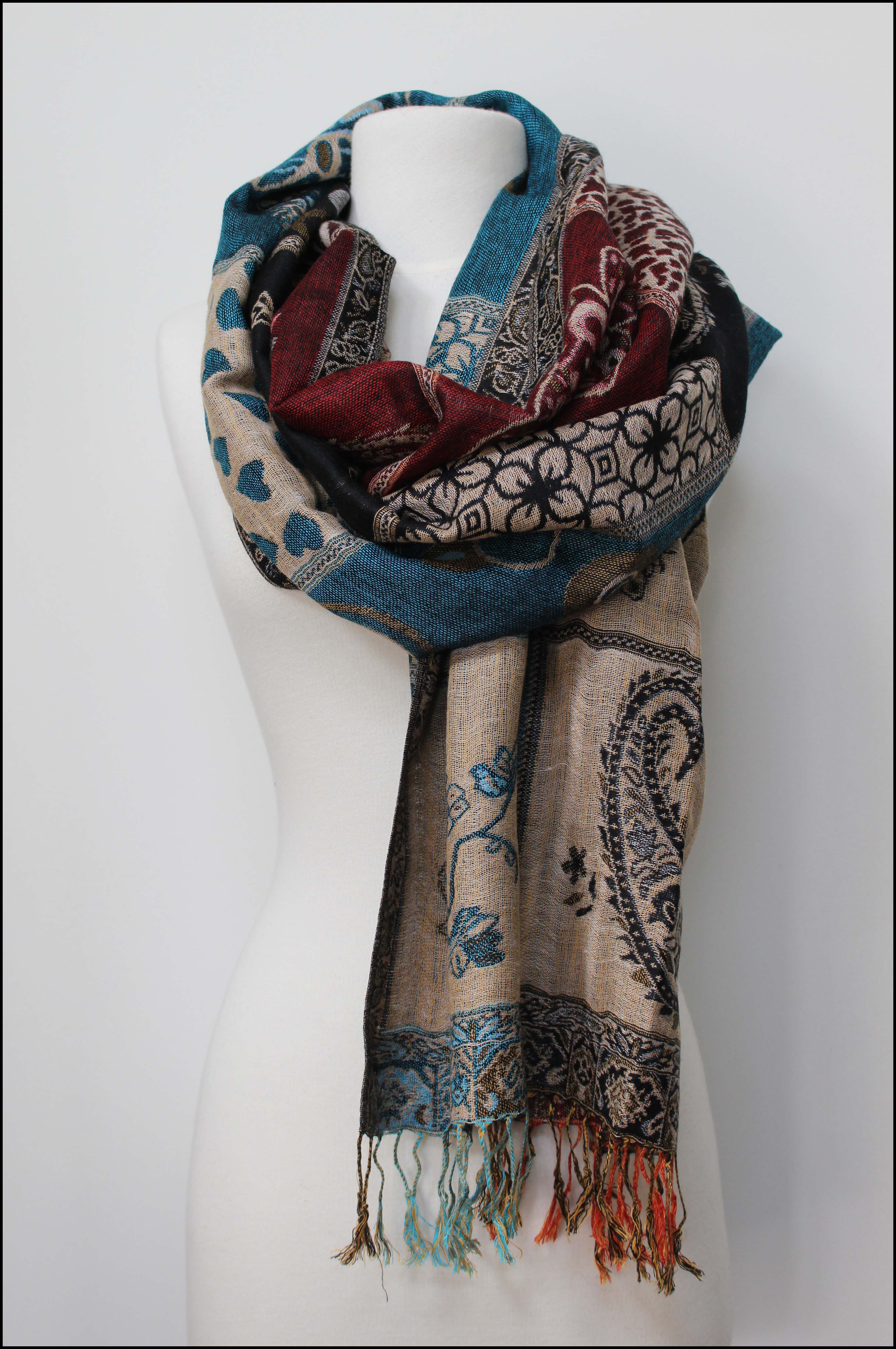 Multi-colour Patchwork Pashmina