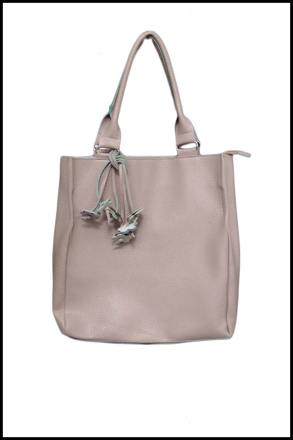 Double-handled Shoulder Bag with Flower Tassels