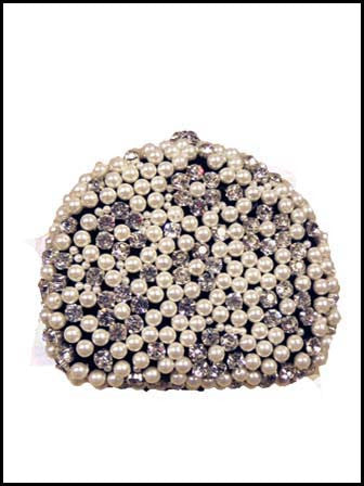Hard-shell Rhinestone and Pearl Cluster Evening Clutch