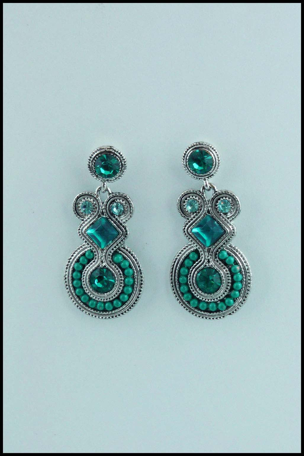 Aztec-style Drop Earrings