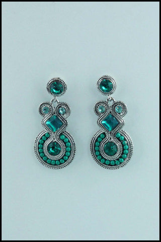 Aztec-style Drop Earrings