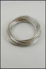 Hammered Metal Multi-bangle Bracelet
