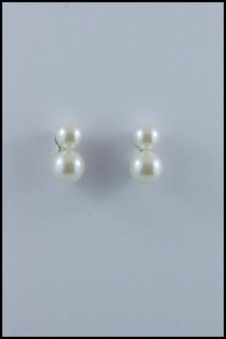 Double Imitation Pearl Earrings