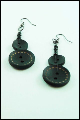 Whimsical Button Drop Earrings