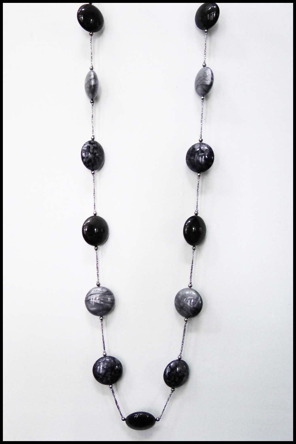 Marbled Bead Necklace