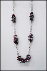 Multi-colour Beaded Cluster Necklace