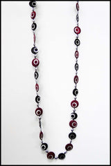 Wood Flat Bead Necklace