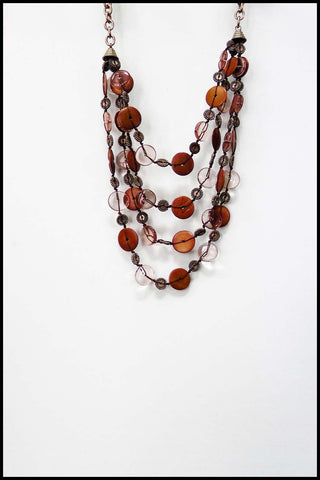 Bohemian Buttons and Beads Necklace