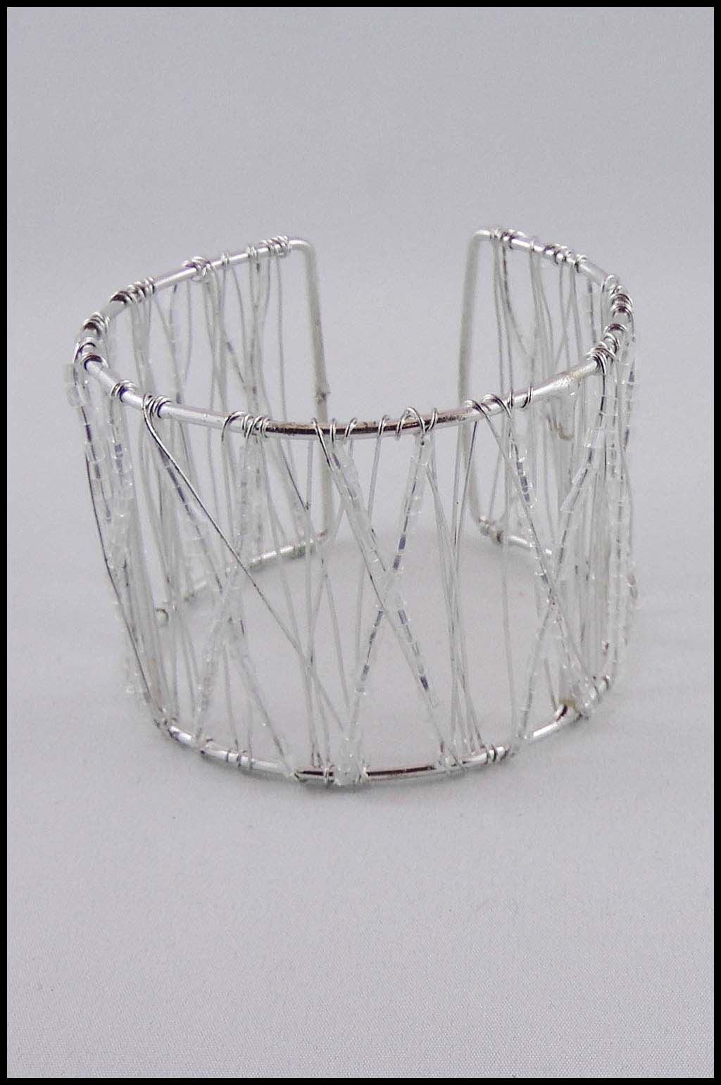 Crystal Bead Metal Cuff