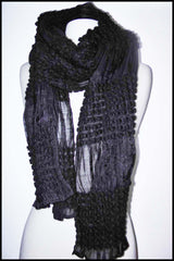 Mohair and Sheer Panel Scarf