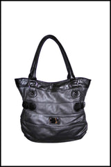 Two-tone Shoulder Bag with Buckle Detailing
