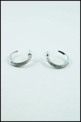 Open Hoop Rhinestone Earrings