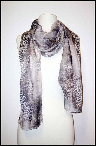 Silk Mixed Animal Print Scarf