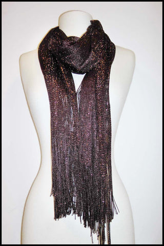 Metallic Loose-knit Shawl/Scarf