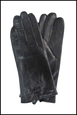 Leather Bow Gloves