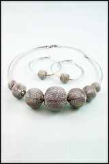 Mesh Necklace and Earring Set