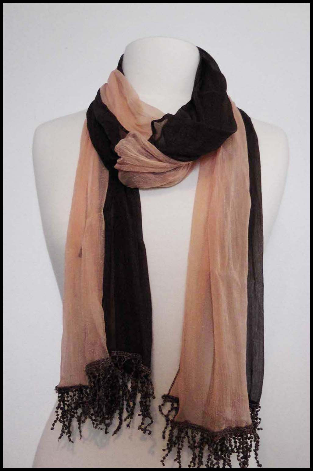 Two Tone Sheer Scarf