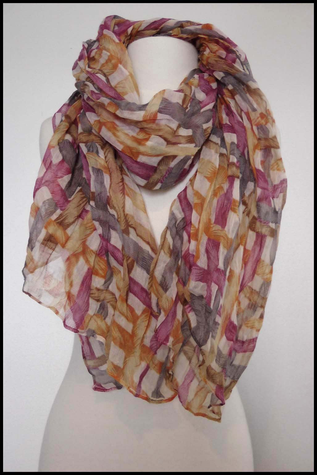 Extra-large Lightweight Woven Print Scarf