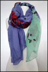 Oversize Soft Bold Floral Printed  Scarf