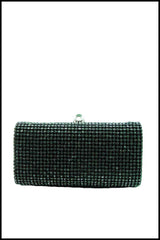 Hard-shell Evening Clutch with Rhinestone Front and Clasp